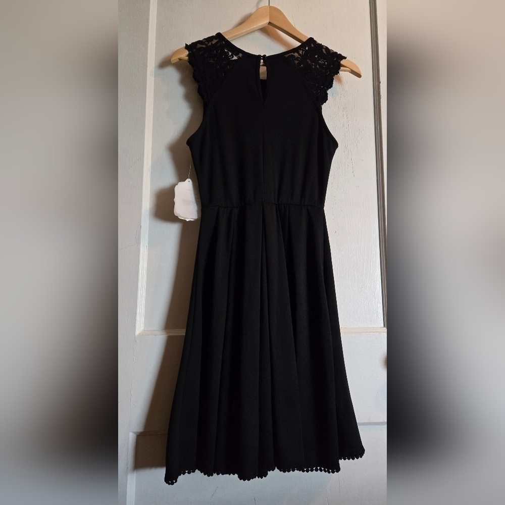 NWT, Altar'd State Pleated Fit & Flare Dress Women's Medium, Sleeveless, Black - Picture 6 of 12